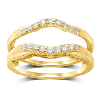 unending love 14k yellow gold 14ct tdw tdw diamond wedding enhancer guard double ring - Wedding Ring Guard unending love 14k yellow gold 14ct tdw tdw diamond wedding enhancer guard double ring - Wedding Ring Guard