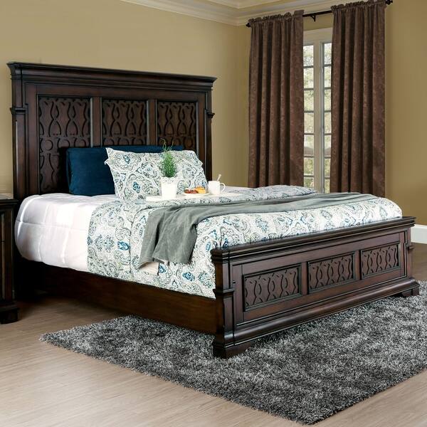 Shop Furniture Of America Kope Traditional Walnut Solid Wood Panel