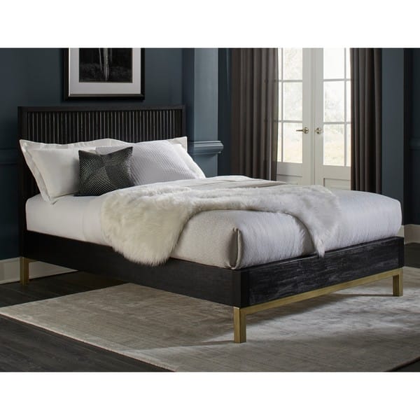 slide 2 of 7, Kentfield Platform Bed in Transparent Black Mahogany