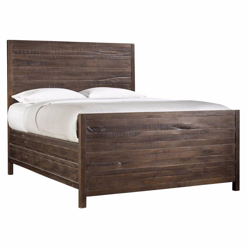 Townsend Solid Wood Panel Bed in Java
