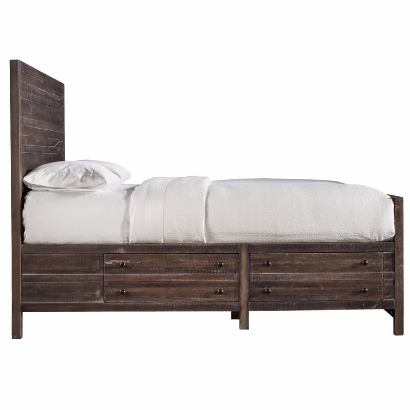 Townsend Solid Wood Storage Bed in Java