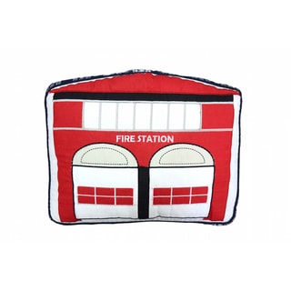 Fire Station Novelty Decorative Throw Pillow