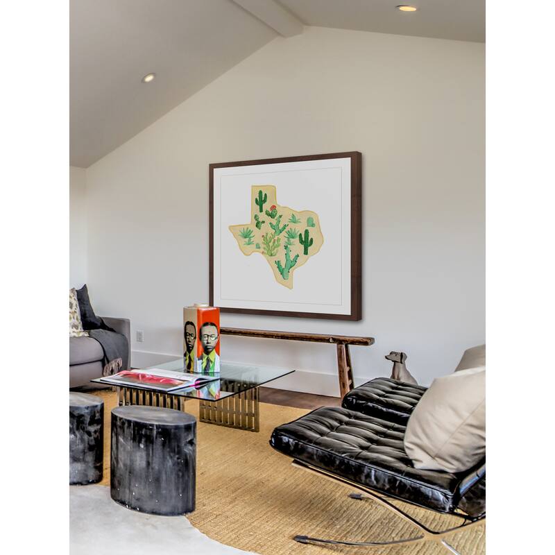Marmont Hill - 'Texas Cactus' Framed Painting Print