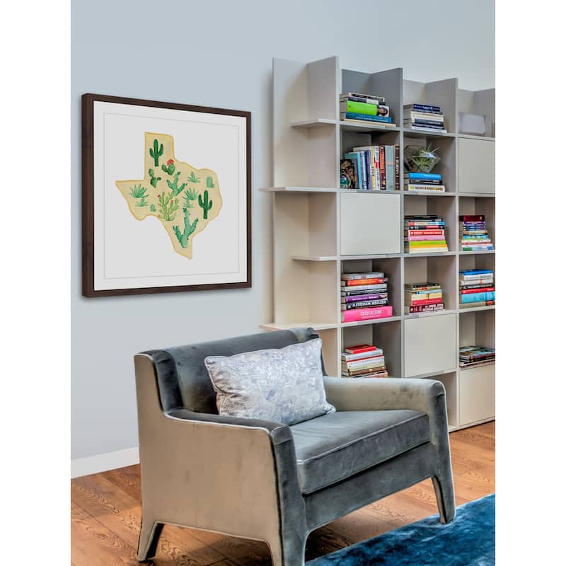Marmont Hill - 'Texas Cactus' Framed Painting Print
