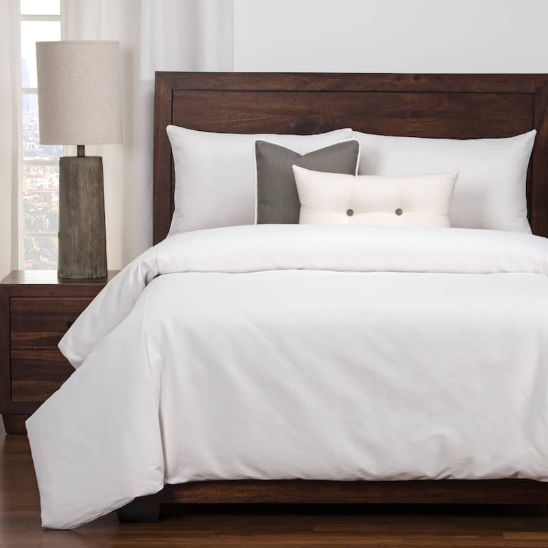Siscovers Everlast Stain Resistant 6 Piece White Duvet Cover Set