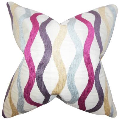 Narain Geometric 22-inch Down Feather Throw Pillow Purple