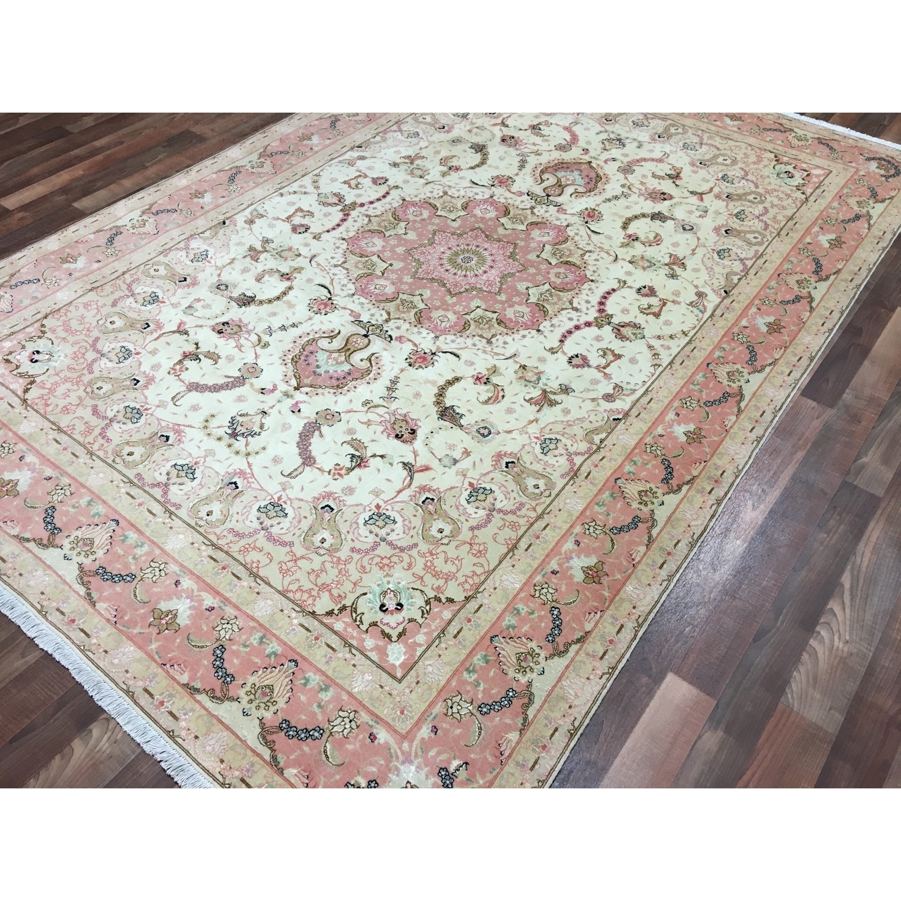 Tabriz Fine Carpet Hand Knotted 170x240 Multi-coloured Oriental Wool 