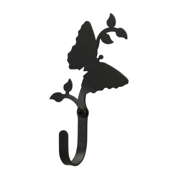 Village Black Wrought Iron Butterfly Small Wall Hook Overstock 14456626