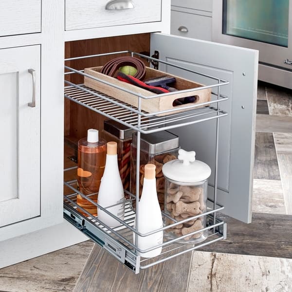 ClosetMaid Premium 11.5-inch 2-Tier Cabinet Pull Out Basket - Overstock ...
