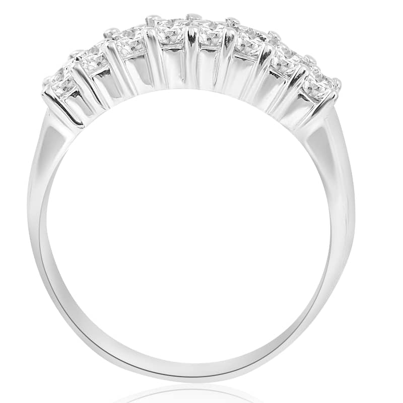 14k White Gold 1 5/8ct Diamond Wedding Ring Womens Anniversary Band