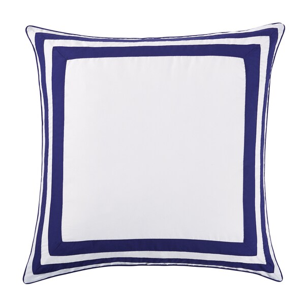 navy blue european pillow shams