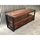 preview thumbnail 3 of 6, Timbergirl Seesham Wood and Iron 3-drawer TV Console - 60"L X 18"W x 24"H