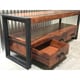 preview thumbnail 2 of 6, Timbergirl Seesham Wood and Iron 3-drawer TV Console - 60"L X 18"W x 24"H