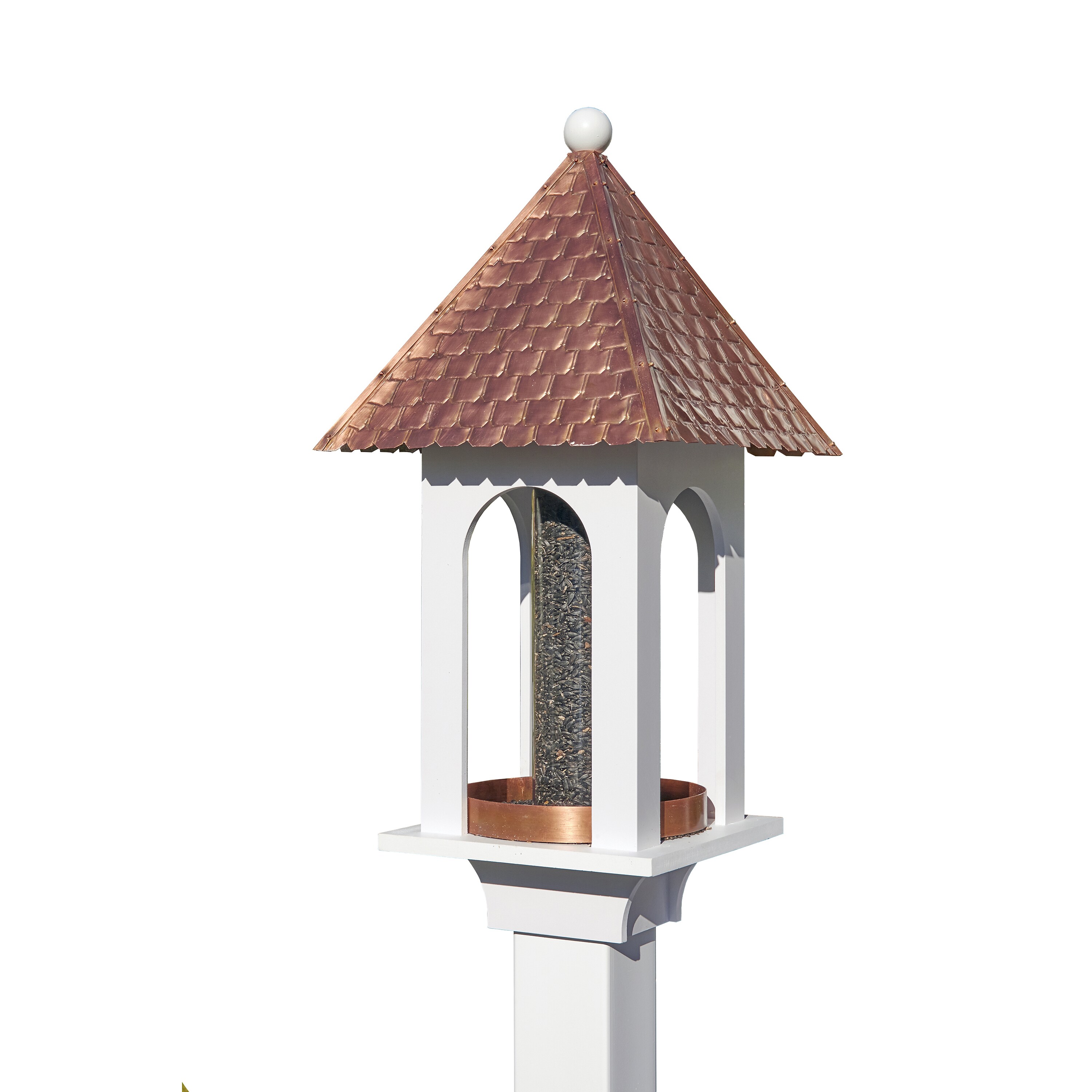 Shop Extra Large Seed Capacity Bird Feeder With Pure Copper Roof