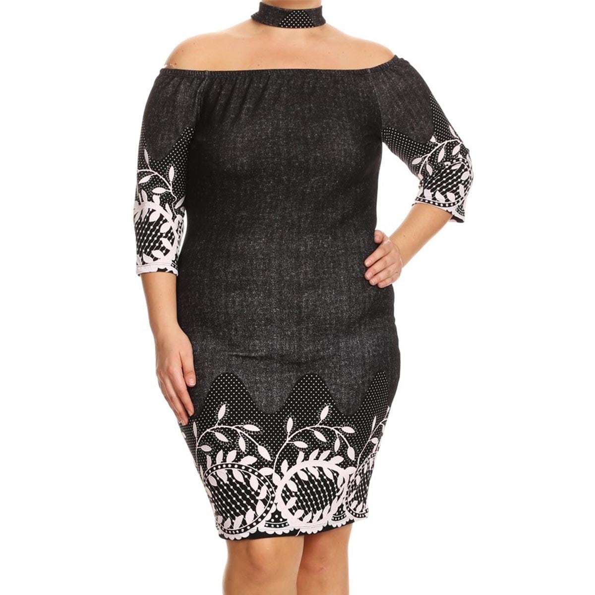 denim bodycon dress plus size