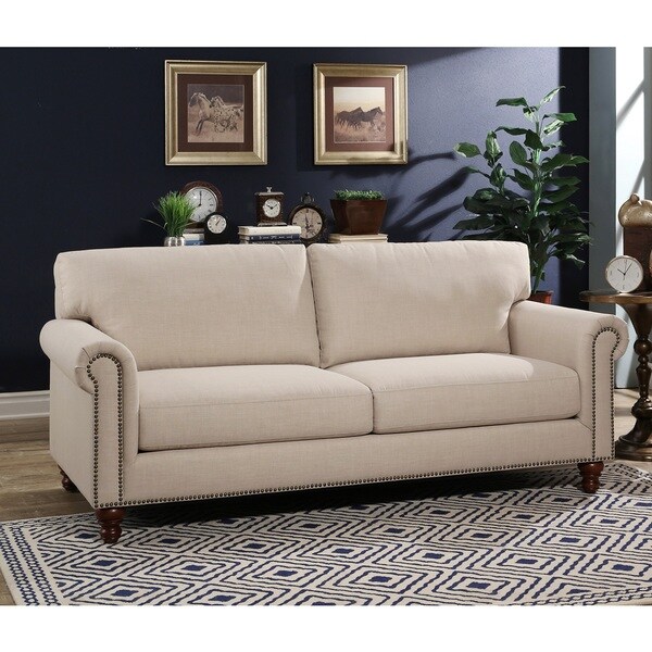 Abbyson Bella Ivory Fabric Sofa Abbyson Bella Ivory Fabric Sofa