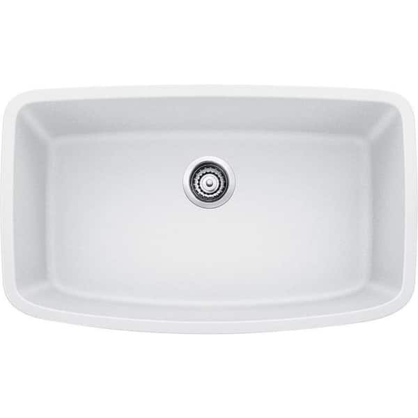 slide 1 of 1, Blanco Valea Undermount White Granite Kitchen Sink
