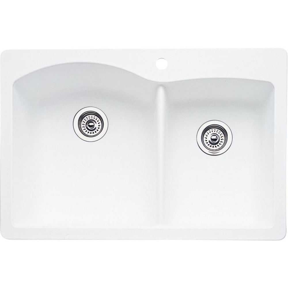 Blanco 440408 Precis 48 Multilevel Silgranit Granite Composite Undermount  Double Bowl Kitchen Sink with Drain Board, Cutting - Bed Bath & Beyond -  16296366