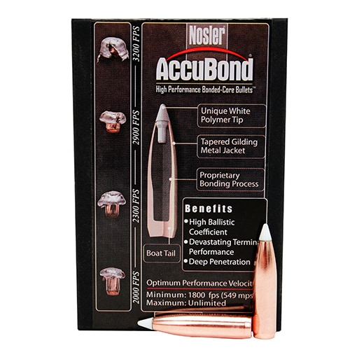 Nosler 270 Caliber Bullets AccuBond, 140 Grains, Ballistic Tip Spitzer Boat Tail, Per 50