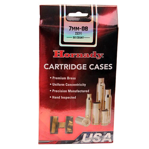 Hornady Unprimed Brass 7mm-08 Remington (Per 50)