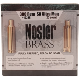 Nosler Custom Reloading Brass 300 Remington Short Action Ultra Magnum , Per 25