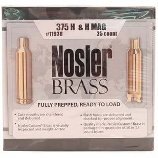 Nosler Custom Reloading Brass 375 H&H Magnum, Per 25