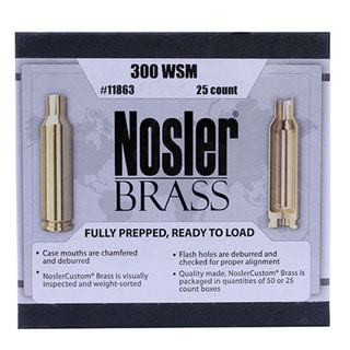 Nosler Custom Reloading Brass 300 Winchester Short Magnum (WSM), Per 25