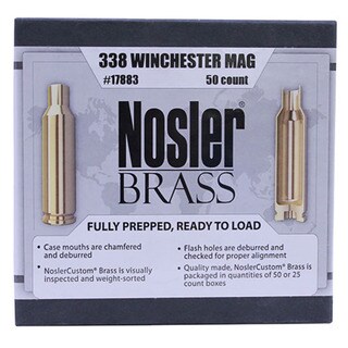 Nosler Custom Reloading Brass 338 Winchester Magnum, Per 50