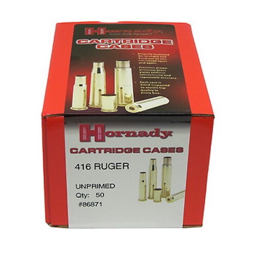 Hornady Unprimed Brass 416 Ruger (Per 50)