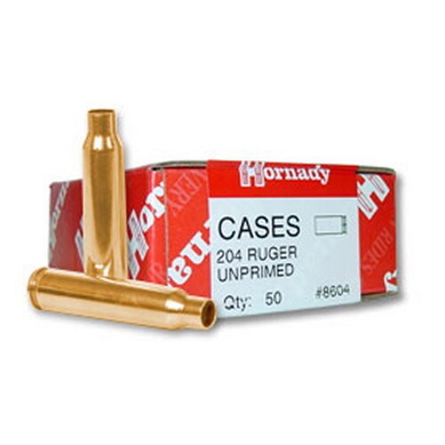 Hornady Unprimed Brass 204 Ruger (Per 50)