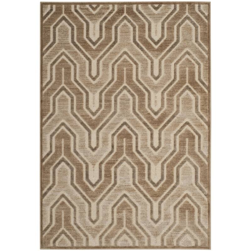 SAFAVIEH Paradise Kinneret Modern Viscose Rug - 8' x 11'2" - Caramel/Cream