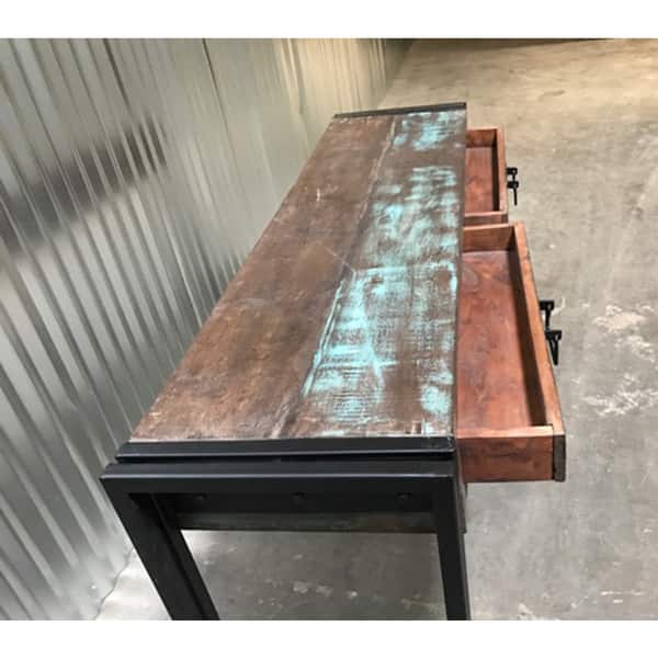 Handmade Old Reclaimed Wood Console Table India 60 X 16 X 31 5 Overstock 14462382 Handmade Old Reclaimed Wood Console Table India 60 X 16 X 31 5 Overstock 14462382
