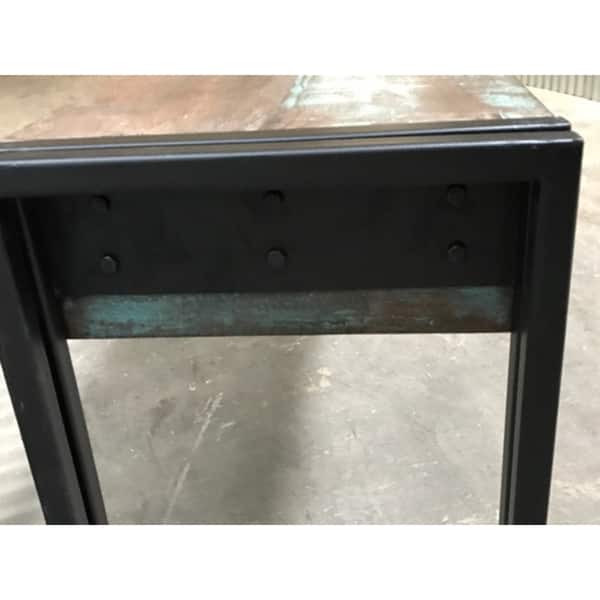 Handmade Old Wood Console Table With Metal Legs 60 X Handmade Old Wood Console Table With Metal Legs 60 X