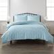 Soft Essentials Oversized Wheat Pattern 3-piece Duvet Set - Pale Blue - Full - Queen