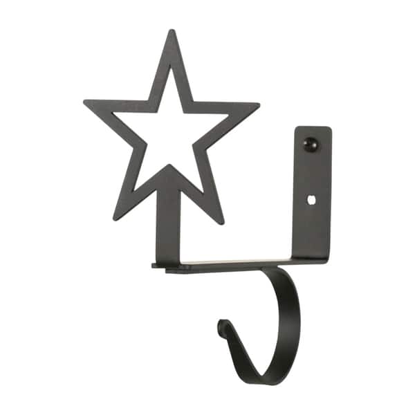 Wrought Iron Star Curtain Shelf Brackets - Overstock - 14463373