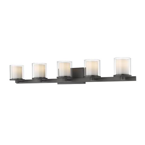 Avery Home Lighting Schema Bronze 5 Light Vanity