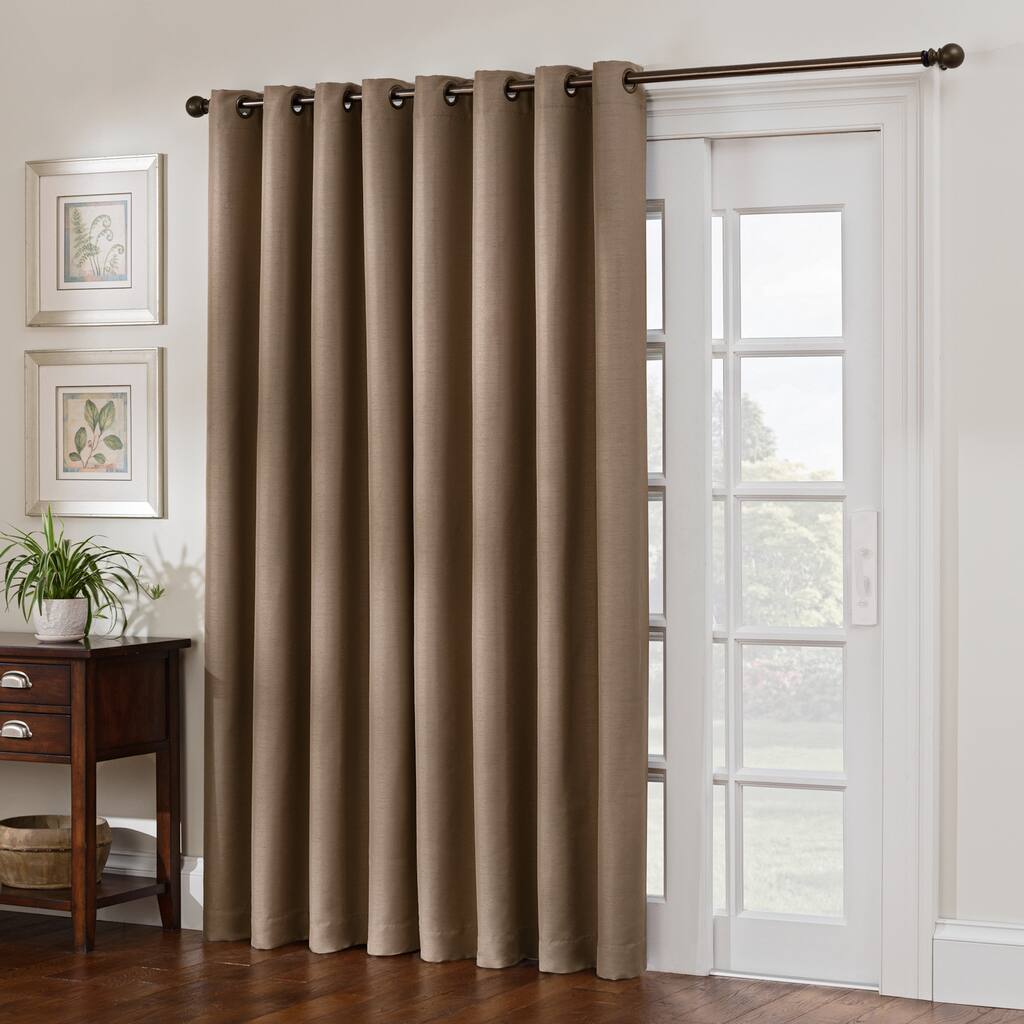 Style Decor Antique Satin Room-darkening Grommet Top Window Patio Curtain Panel - 100 x 84 - 100 x 84