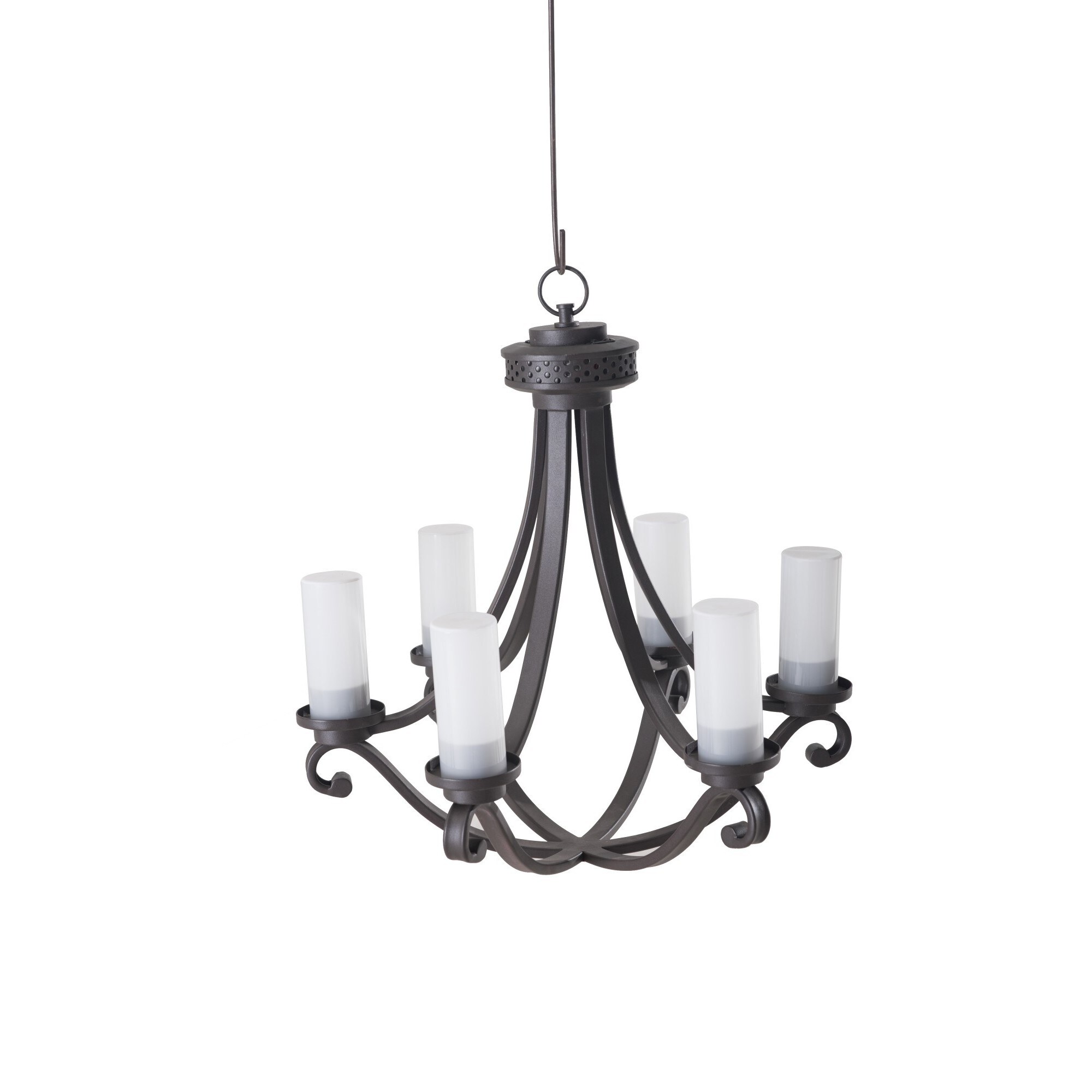 Sunjoy Flint 6 Light Battery Powered LED Chandelier With Remote - Chandeliers For Bedrooms by Overstock.com