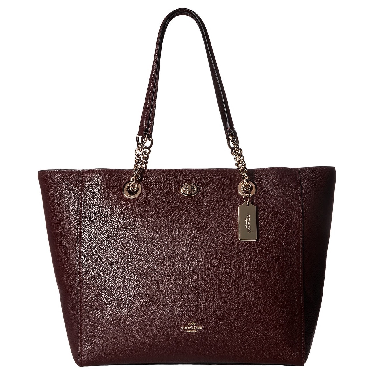 coach turnlock tie tote