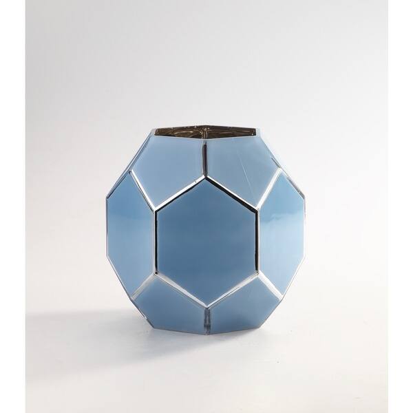 Blue Geometric Vase Overstock 14465532