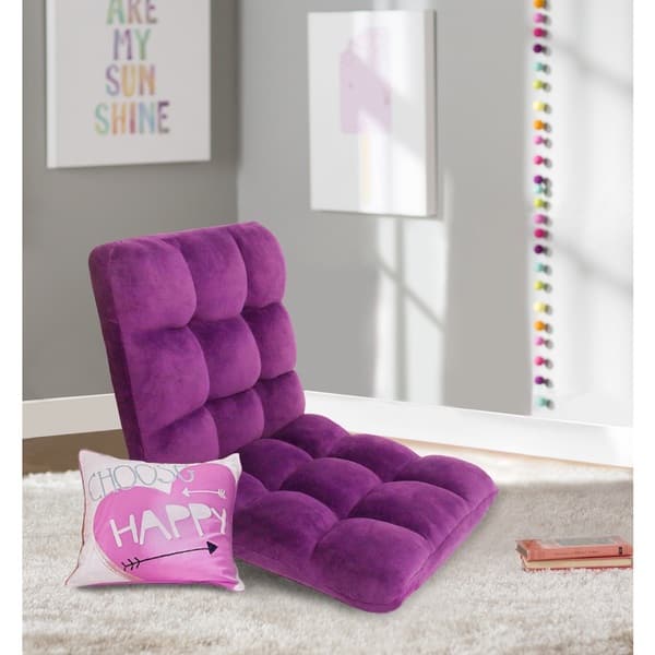 slide 2 of 8, Chic Home Armless Quilted Recliner Chair, Purple