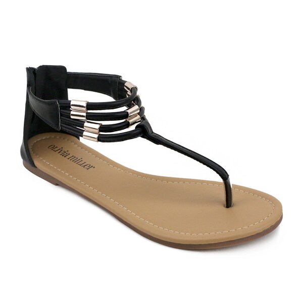 Shop Olivia Miller Adria Sandals - On Sale - Free Shipping On Orders ...