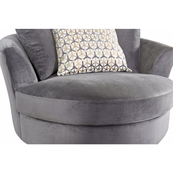 grey round swivel chair