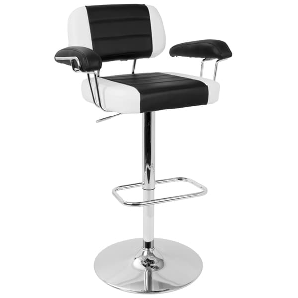 Cruiser Adjule Retro Bar Stool In Black And White Free Cruiser Adjule Retro Bar Stool In Black And White