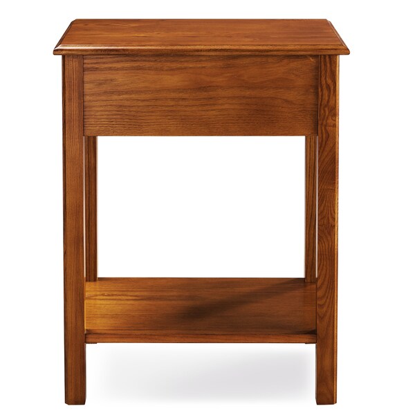 oak finish side table