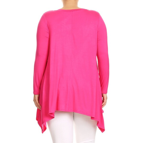 hot pink women's long sleeve shirt
