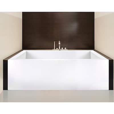 Clarke Sparta Satin White Skirted Soaking Bathtub
