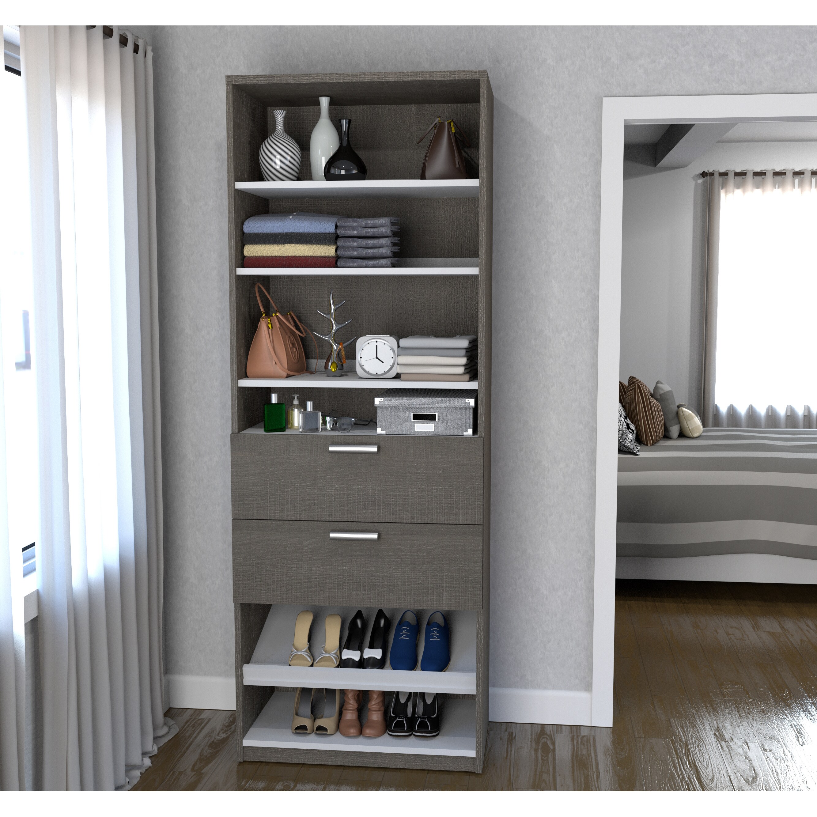 Shop Cielo By Bestar 29 5 Inch Shoe Closet Storage Unit With