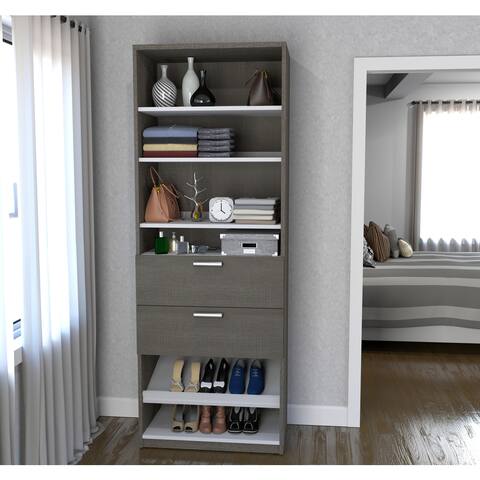 Cielo by Bestar 29.5-inch Shoe/Closet Storage Unit with drawers