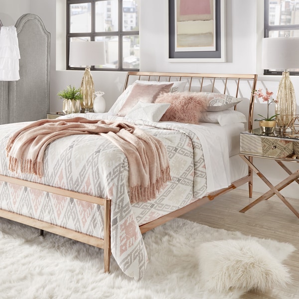 Lincoln Copper Finish Metal King Size Bed by iNSPIRE Q Bold. Opens flyout.
